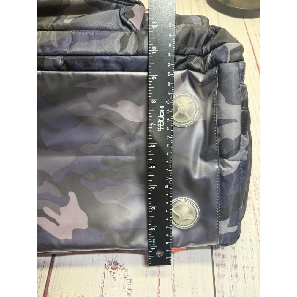 Lug Propeller Duffel Bag Navy Camo Quilted Travel Carry-On Gym Tote Orange Trim